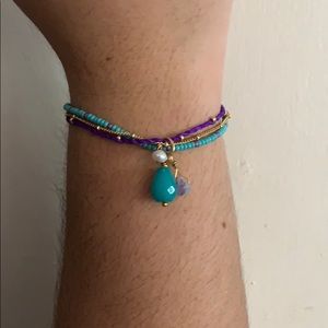 Alvaro Avila MultLayerBracelet w/ SP Stones Purple